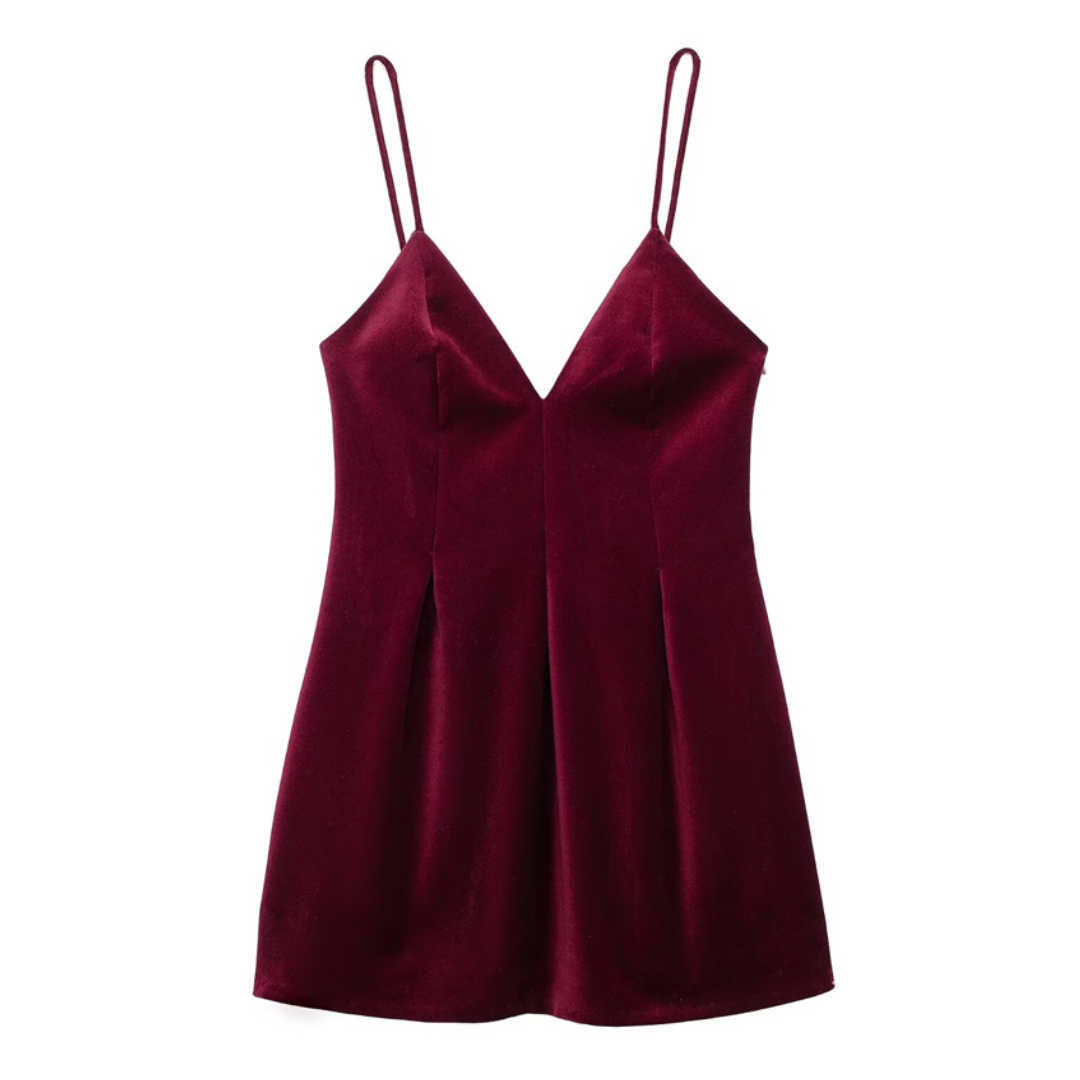 Mini Burgundy Dress