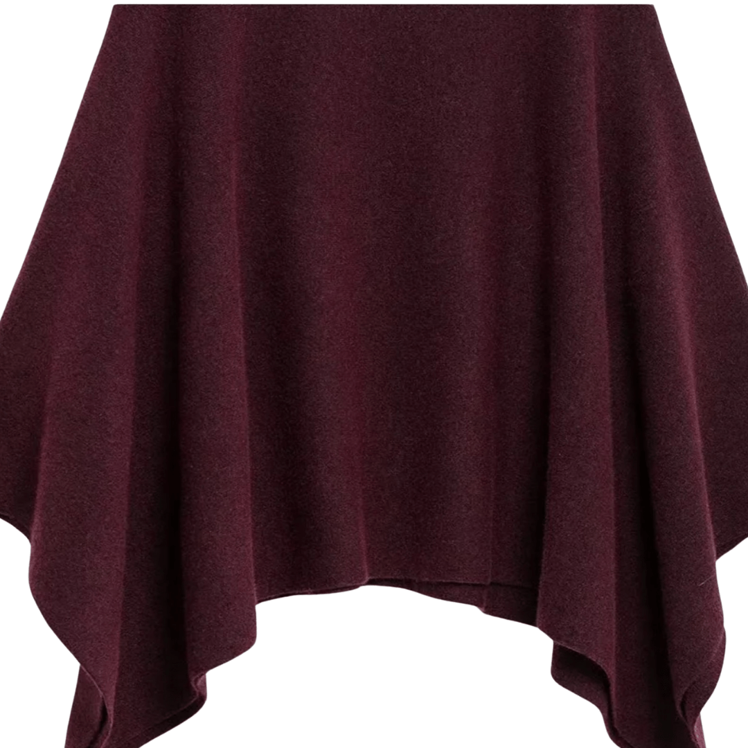 Burgundy Poncho - My Store