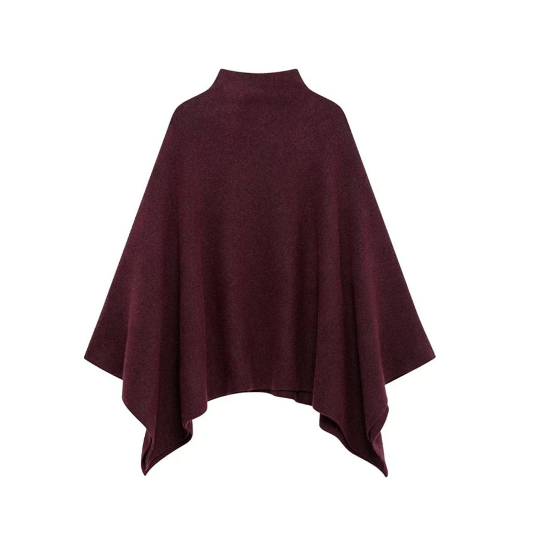 Burgundy Poncho - My Store