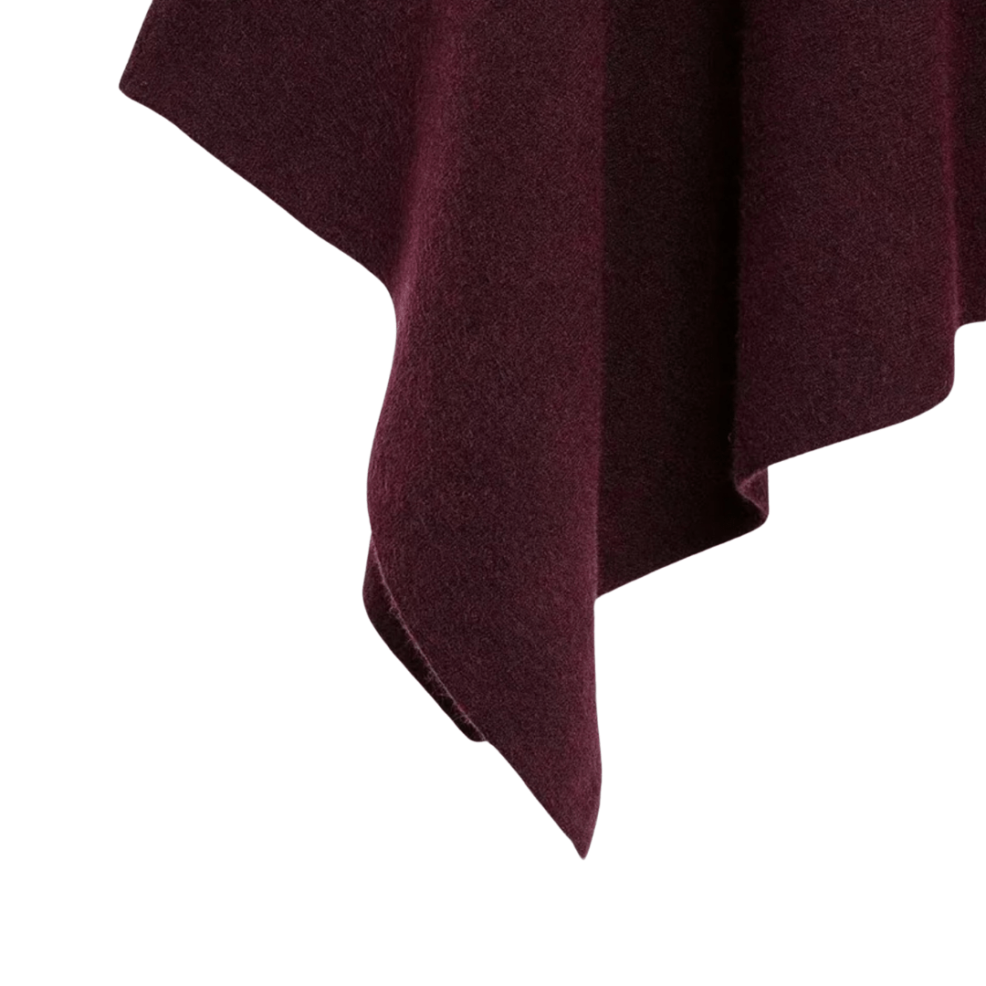 Burgundy Poncho - My Store