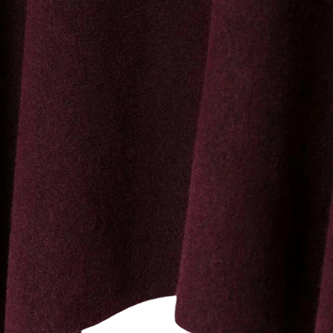 Burgundy Poncho - My Store