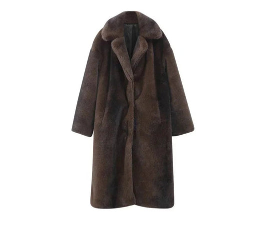Dark Fur Coat - My Store
